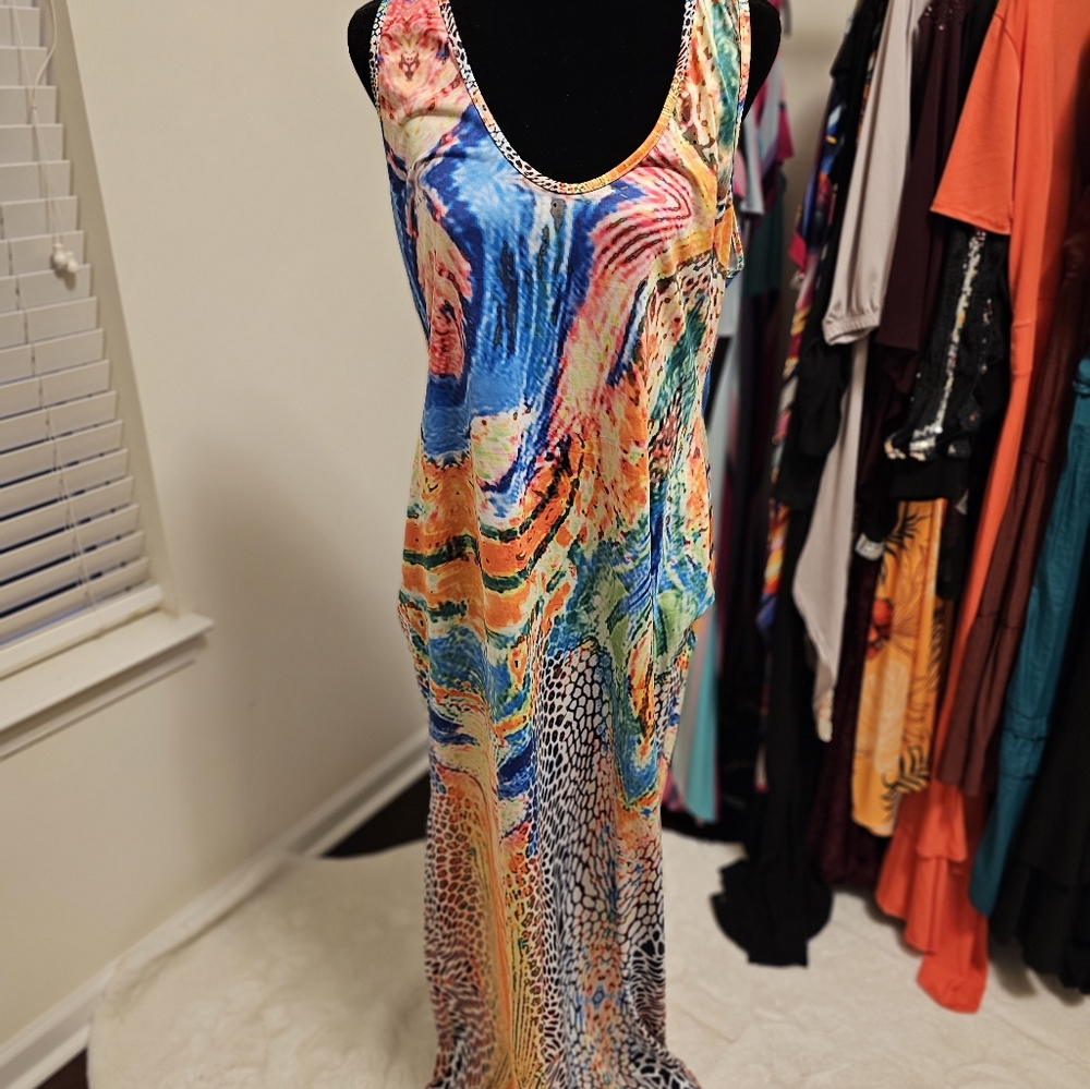 Rebdolls Multicolored Bodycon Maxi Dress(never worn)